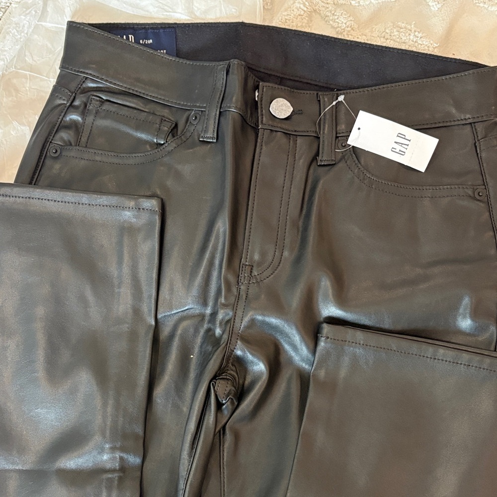 GAP Women's Black Skinny Faux Leather Jeans
